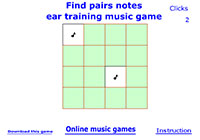 Музична гра онлайн, Знайди два однакові звуки